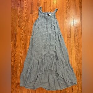 Tempo Paris High Low Ruffle Linen Dress